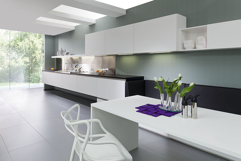 کابینت های مات در طراحی آشپزخانه های بزرگ